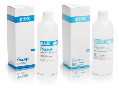 Kit Soluciones De Almacenamiento Y Limpieza 500ml Hanna