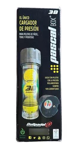 PRESURIZADOR PELOTAS DE PADEL BULLPADEL PASCAL x3