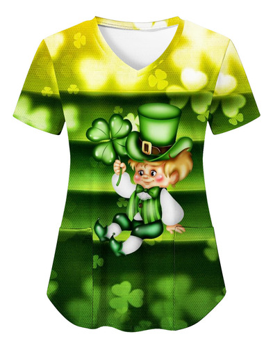 Camiseta C A La Moda Del Día De San Patricio Para Mujer, Cue