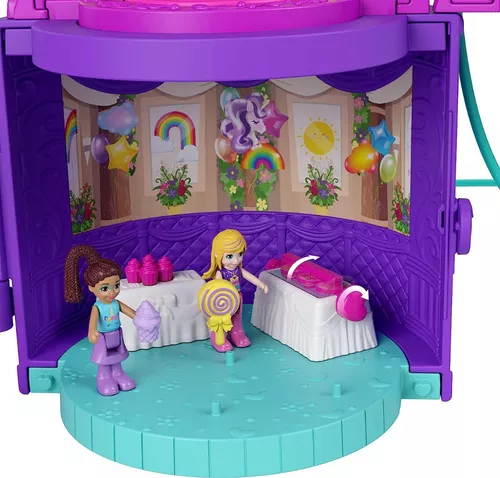 Polly Pocket Conjunto de Brinquedo Mundo de surpresa Bolo de Aniversário