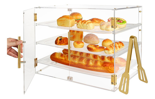 Vitrina De Pastelería Acrílica 3 Niveles Con Puerta
