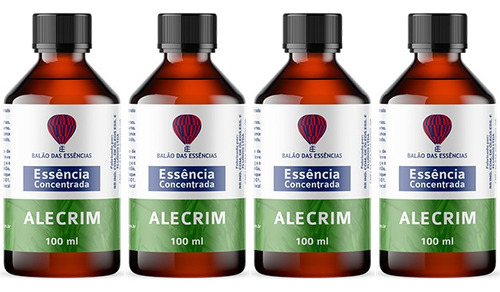 Essencia Conc. 100ml (4unid) Aromatizante Difusor Cor (4) ALECRIM