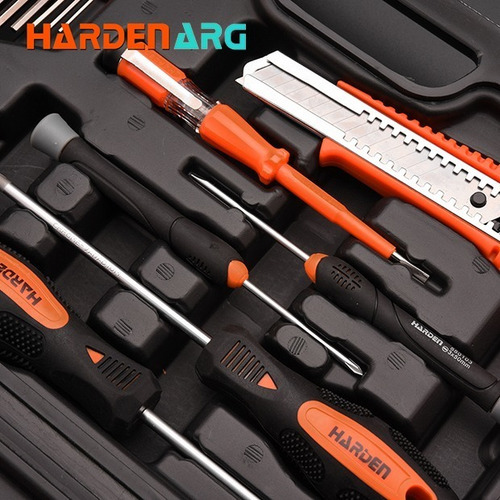 Set Juego Caja Herramientas Harden 18 Piezas Maletin Hogar
