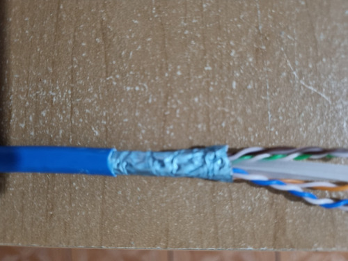  50 Metros De Cable Utp Cat6a Panduit Color Azul 100% Cobre