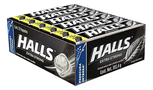 Halls Negro Strong 12x28g