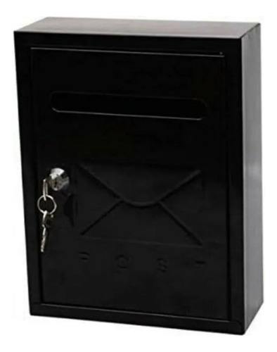 Buzón Metal Caja De Correos Con Llave 29,1x20,5x6,5 Cm Color Gris