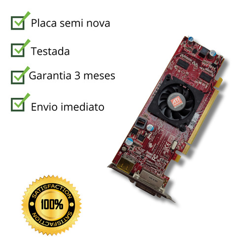 Placa Video Pci-e Ati Hd 4550 512mb Ddr3 Dvi Display Port (Usado)