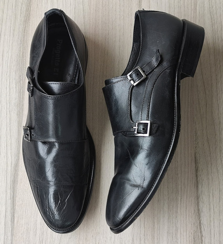 Exclusivos Zapatos Double Monk Strap Progetto E1, Italianos