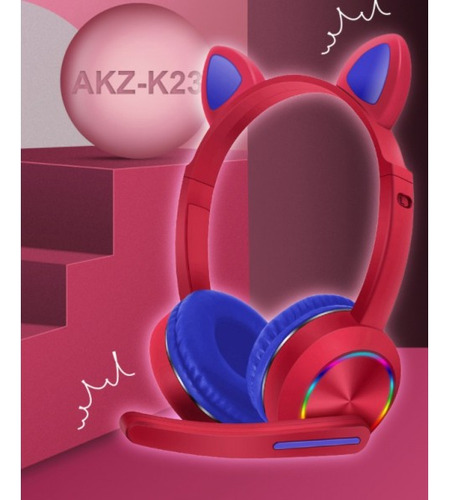 Akz-k23 Auriculares Bluetooth Con Oreja De Gato Led Ly279