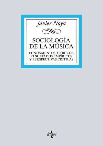 Sociologãâa De La Mãâºsica, De Noya, Javier. Editorial Tecnos, Tapa Blanda En Español