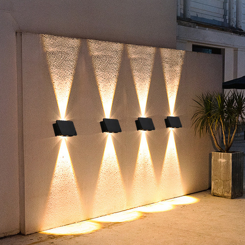 Lamparas De Pared Exterior Focos Jardin Solar Impermeable Loho Tech 5 Leds