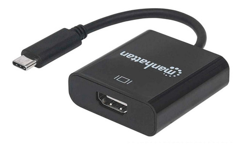 Convertidor Manhattan Video Usb Tipo C A Hdmi 151788 Negro