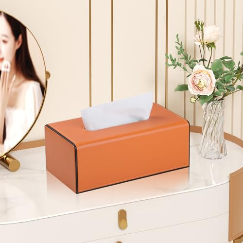 Cubierta De Caja De Pañuelos Rectangular, Soporte De Pañuelo