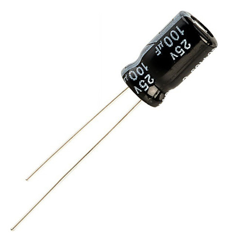 Capacitor Eletrolítico 100uf 25v Kit 10 Peças Eletronica