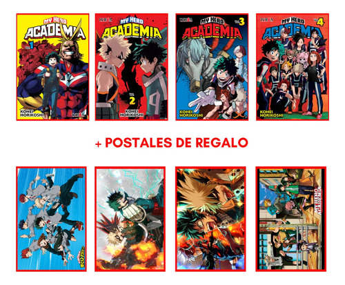 Combo My Hero Academia Vol. 01, 02, 03 Y 04  - Ivrea