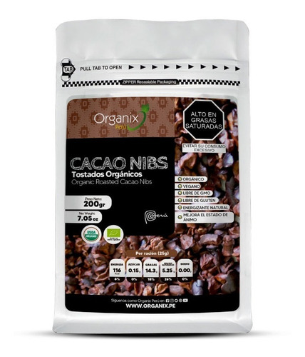Cacao Nibs Orgánicos 200g