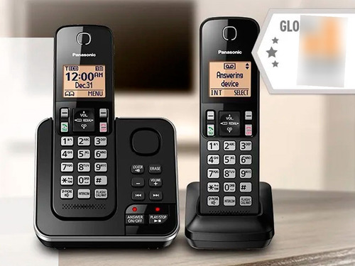 Telefone Sem Fio Panasonic Dect C/ Ramal 2 Bases E Memoria
