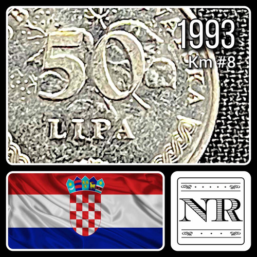 Croacia - 50 Lipa - 1993 - Km #8 - Flores