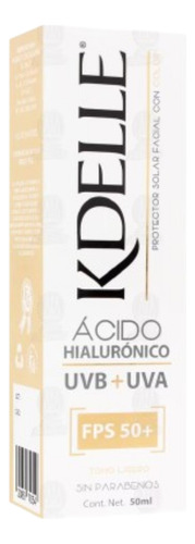 Protector Solar Facial Con Color Y Acido Hialuronico Fps 50