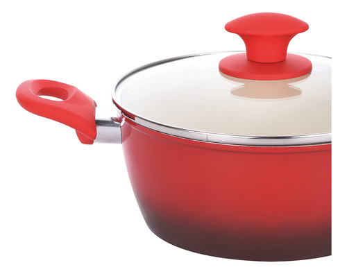 Caçarola Revestimento Cerâmico Rubi 3.7mm 22cm Class Cor Vermelho