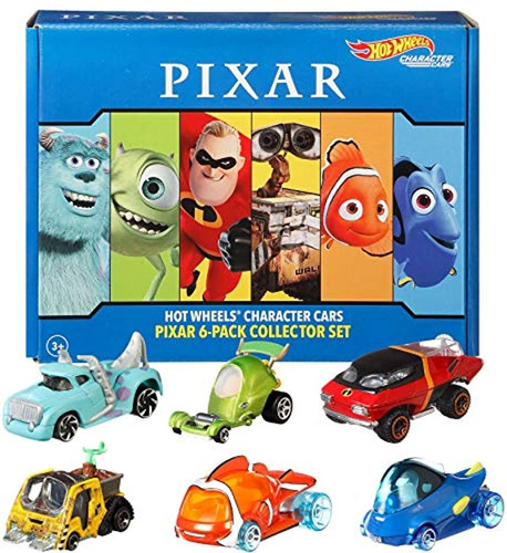 Hot Wheels Character Cars 6-pack: Disney Y Pixar,6 Vehículos