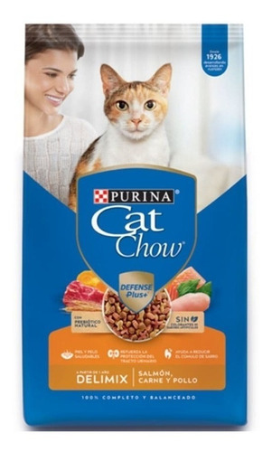 Imagen 1 de 6 de Alimento Cat Chow Defense Plus Delimix para gato adulto todos los tamaños sabor mix en bolsa de 24kg