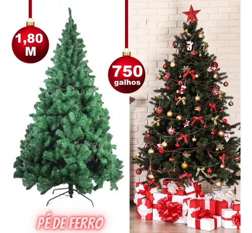 Comprar Árvore De Natal Pinheiro Luxo 1,80 Altura 750 Galhos Em Até 12x