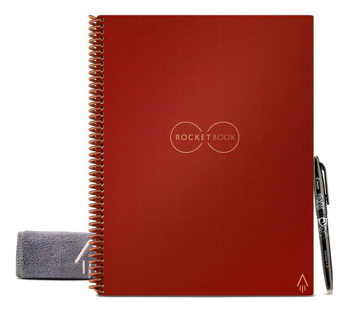 Cuaderno Inteligente Rocketbook Core Carta Color Rojo Escarlata