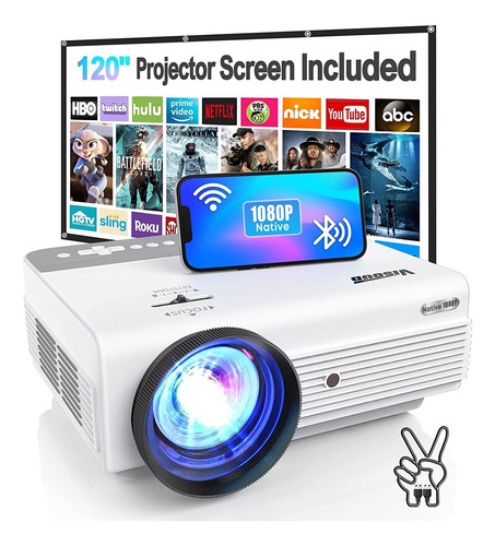 Proyector Visoud, P / Exterior, 9500 L, Pantalla De 120 PuLG