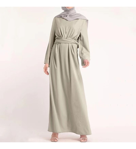 Mujer Dubai Abaya Ropa Musulmana Vendaje Kaftan Islámico Max