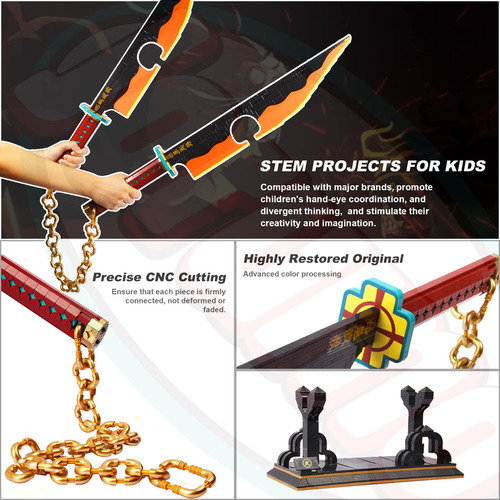 Set De Construcción Demon Slayer Sword Double Blade Jorumo P