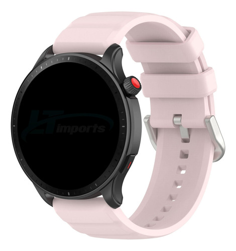 Pulseira 22mm Classica Compativel Com Amazfit Gtr 4 Cor Rose