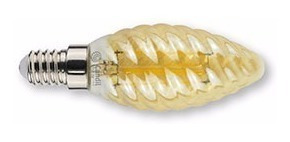 Imagen 2 de 7 de Pack 6 Lampara Vintage Led Vela E14 4w Calida Ambar Candil