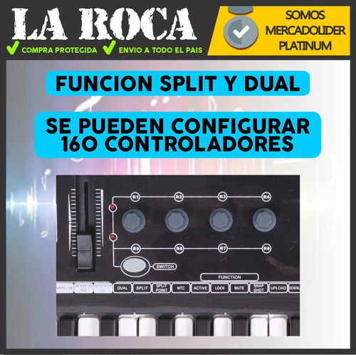 Imagen 5 de 10 de Teclado Controlador Parquer Midi490c Midi Usb 49 Teclas - Cuotas