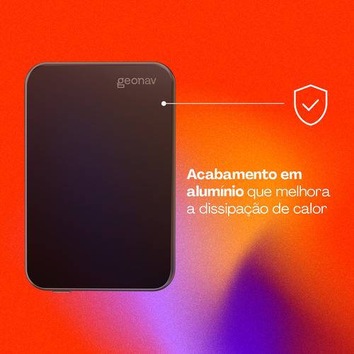 Power Bank Indução 5.000mha UltraSlim 20w Magsafe Usb-c Magnético Preto Geonav
