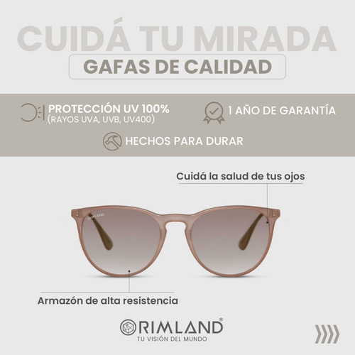 Imagen 3 de 8 de Anteojos Sol Rimland Mon Chéri Rosa Palido