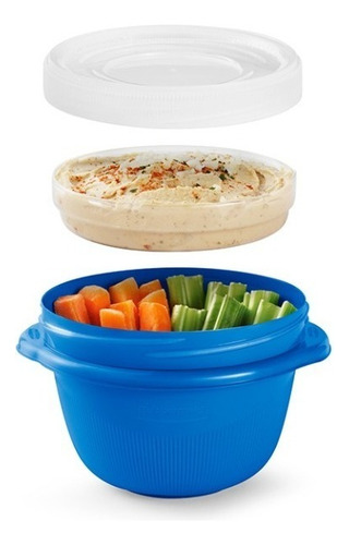 2 Taper Contenedor Vianda Rubbermaid 496ml Take Alongs Color Azul