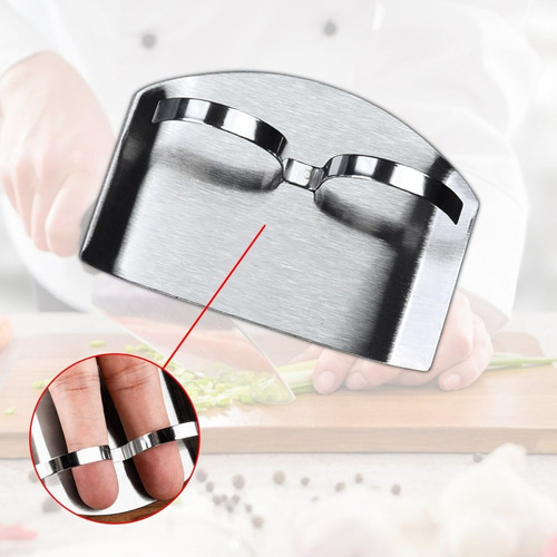 Protetor De Dedos Contra Cortes De Legumes Carnes Aço Inox