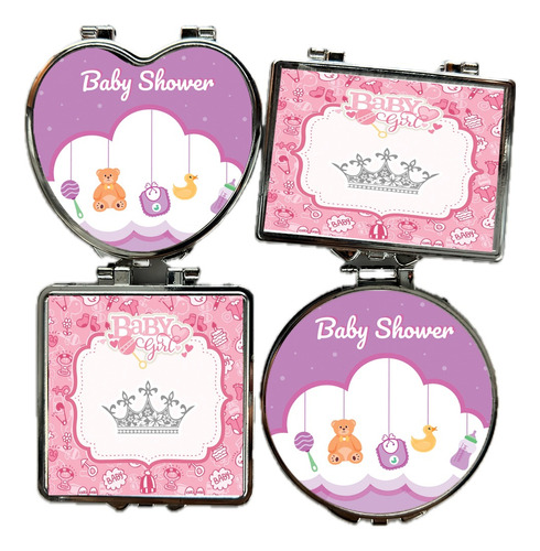 10 Espejos Baby Shower Niña Recuerdo No Son Personalizados