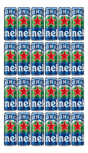 Cerveza Heineken Sin Alcohol 0.0% Lata 355ml Pack X24