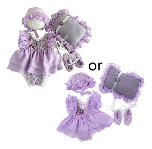 . (4 #mold) Vestido De Mameluco De Encaje Para Recién