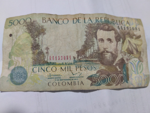 Colombia 5000 Pesos 2 Septiembre 2013