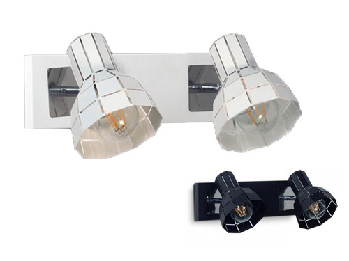 Pack 2 Aplique De Pared Cabecera Arezzo E27 Apto Led 2 Luces