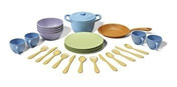 Green Toys Utensilios De Cocina Y Comedor Conjunto, Multicol