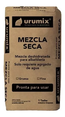 Mezcla Seca Fina Urumix - 25 Kg - Ferreteria Chaplin 