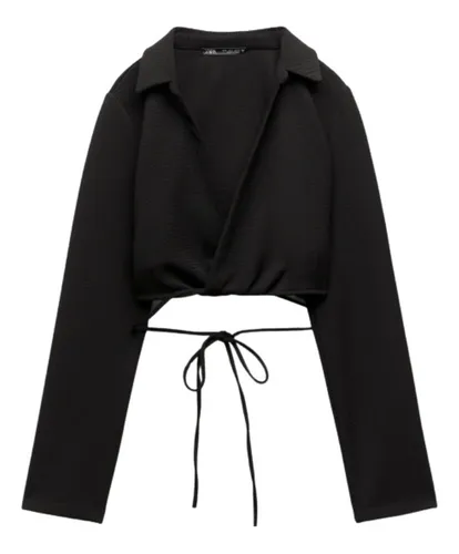 Blusa Zara Femenina Blusas Manga Corta MercadoLibre