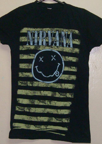 Polo Nirvana Mujer Xs Original Ac Dc Aerosmith