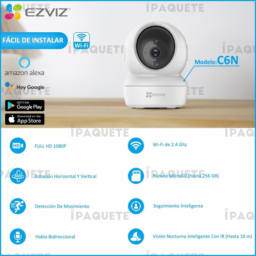 Cámara De Seguridad Wifi Ip Motorizado Audio Full Hd+soporte