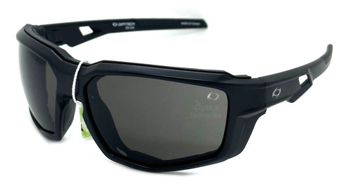 Anteojo De Sol Optitech Climb Op269 Montaña Escalada Lente Negro Spec Blue Cat 3 Varilla Negro Mate Armazón C1 Negro Mate Diseño Tira Intercambiable