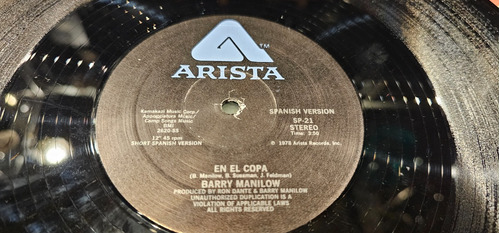 Barry Manilow En El Copa Vinilo Maxi Us 1978 Spanish Version